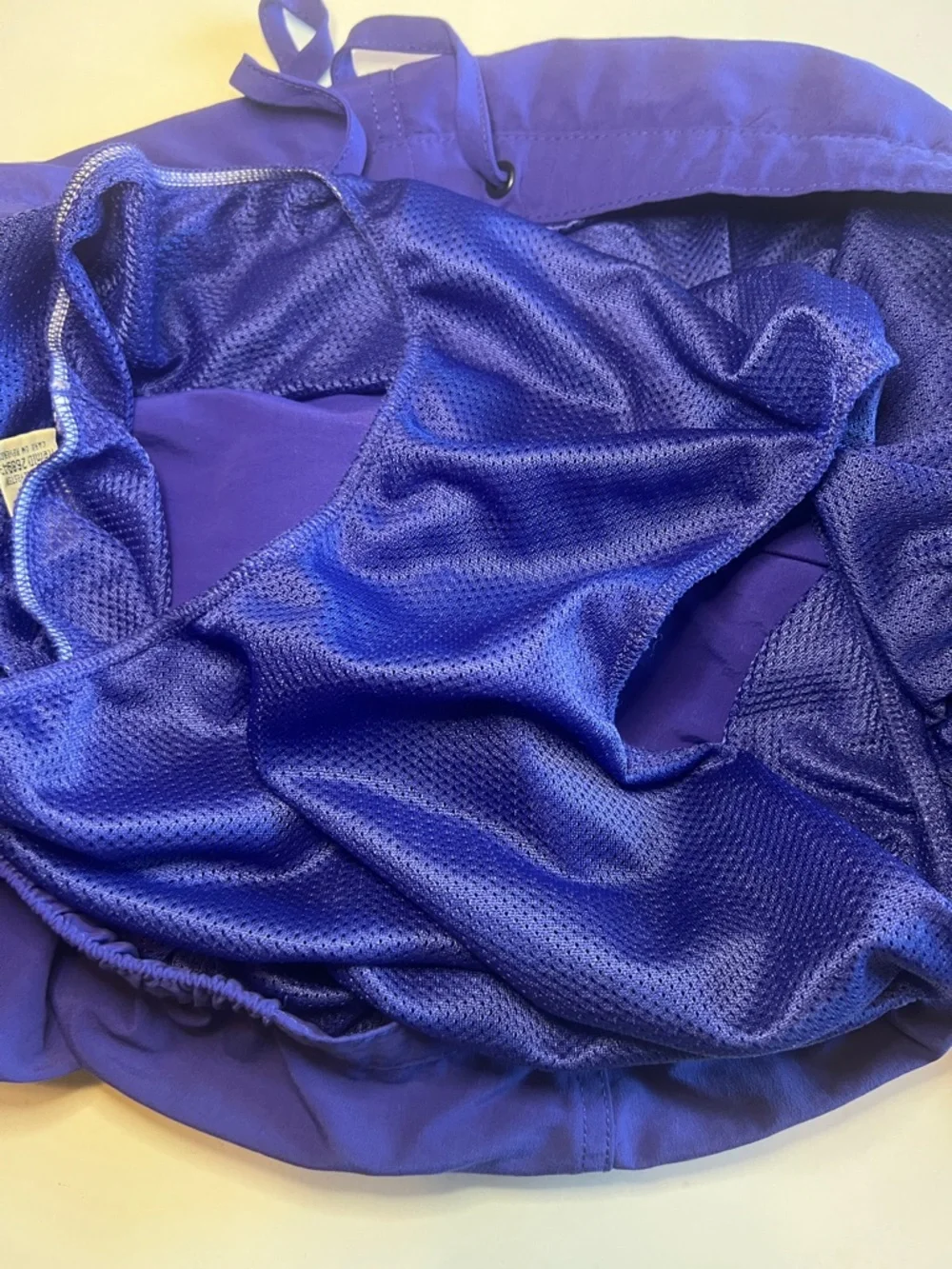 L.L. Bean BeanSport Shorts Purple 1X Mesh Lined Drawstring 268949 UPF 50 Workout
